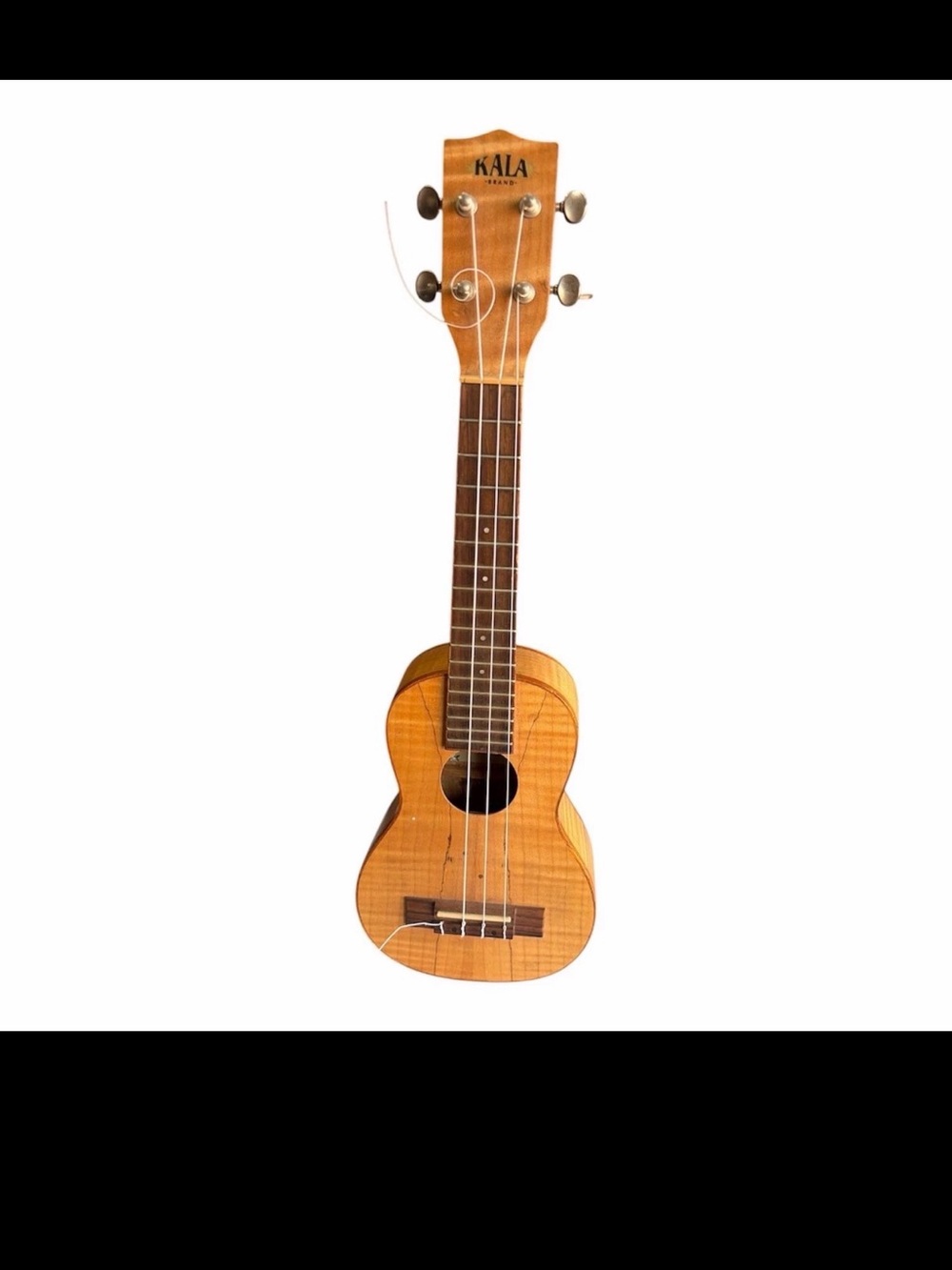 🔥 Kala KA-SMS Soprano Ukulele 21” Flamed Maple One Broken String Repair🔥
